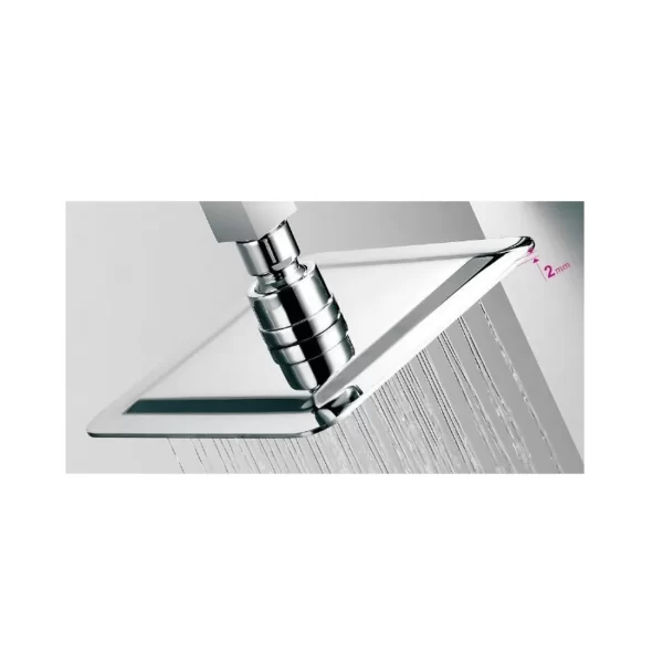 Sapho Slim Hlavová sprcha, čtverec 500x500mm, leštěný nerez - Image 4