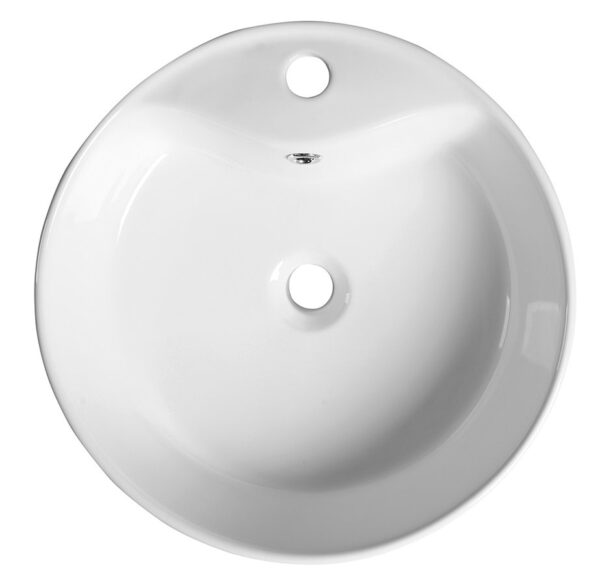 YAKARTA keramické umyvadlo na desku, Ø 46 cm, bílá - Image 2