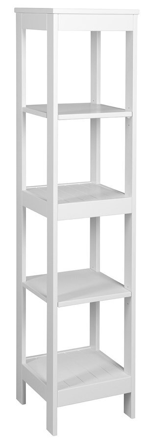 Policový regál ETIDE vysoký 36x152x36 cm, bílá mat