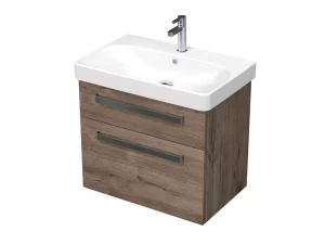 Intedoor Skříňka s umyvadlem Smyle Square 75 cm - závěsná, dub Wellington SONATA 75 D370