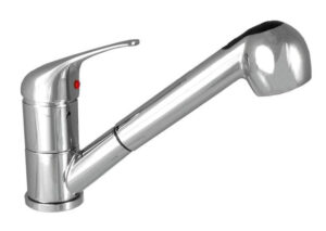 Sagittarius LUNA, dřezová stojánková baterie s výsuvnou sprchou, chrom