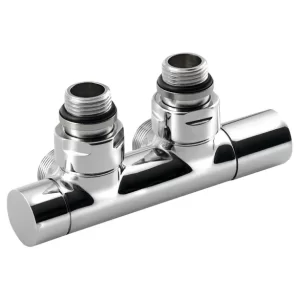 Sapho Twin Připojovací sada ventilů pro úhlové středové připojení, chrom