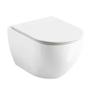 EBS Urban City WC závěsné Rimfree, bílá + EBS Simple WC sedátko slim softclose