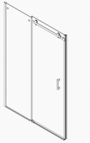 DRAGON Sprchové dveře do niky 1200 mm, čiré sklo