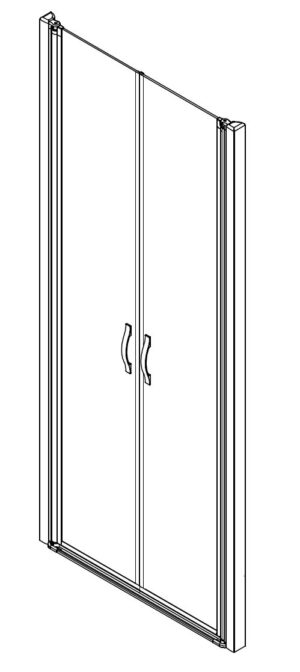 ONE Dveře do niky 900 mm, čiré sklo